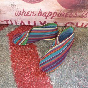 United Nude (Un) Women's Size 39 US 8 Flats Multi Colored Stripes Rainbow NWOB